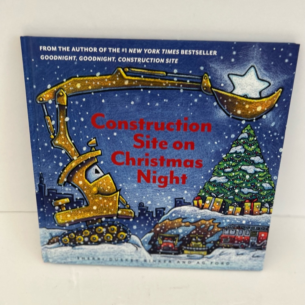 Construction Site on Christmas Night Hardcover book